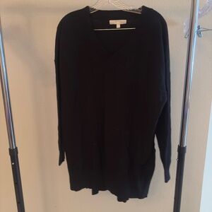 Black V-Neck Soft Sweater - Women's 1X